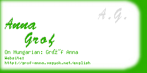 anna grof business card